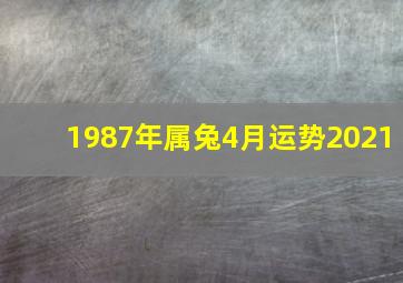 1987年属兔4月运势2021