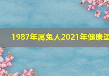 1987年属兔人2021年健康运