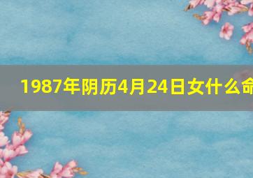 1987年阴历4月24日女什么命