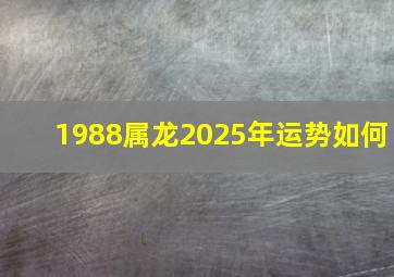 1988属龙2025年运势如何