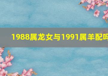 1988属龙女与1991属羊配吗