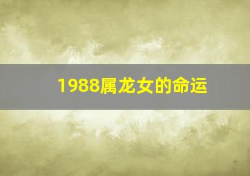 1988属龙女的命运