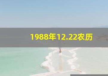 1988年12.22农历