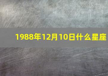 1988年12月10日什么星座