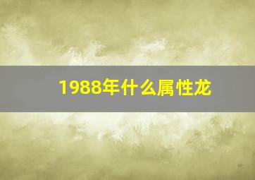 1988年什么属性龙