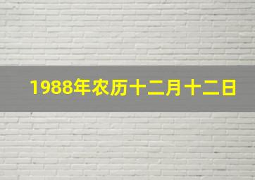 1988年农历十二月十二日