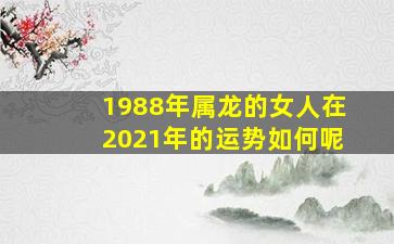 1988年属龙的女人在2021年的运势如何呢