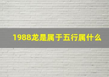 1988龙是属于五行属什么