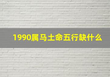 1990属马土命五行缺什么