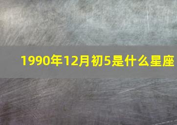 1990年12月初5是什么星座