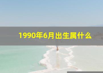 1990年6月出生属什么