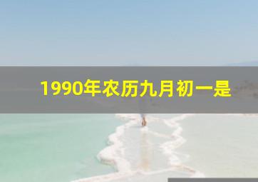 1990年农历九月初一是