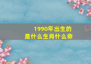 1990年出生的是什么生肖什么命