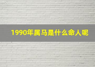 1990年属马是什么命人呢