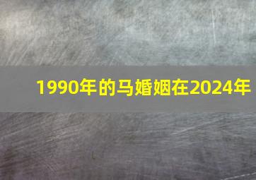 1990年的马婚姻在2024年