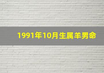 1991年10月生属羊男命