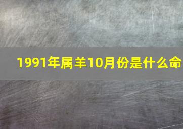 1991年属羊10月份是什么命