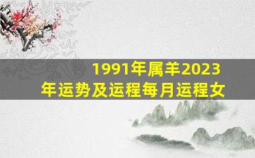 1991年属羊2023年运势及运程每月运程女