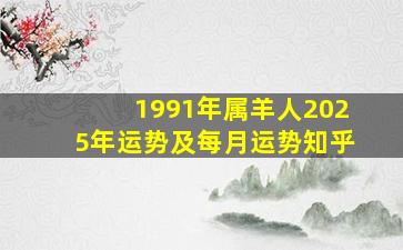 1991年属羊人2025年运势及每月运势知乎