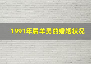 1991年属羊男的婚姻状况