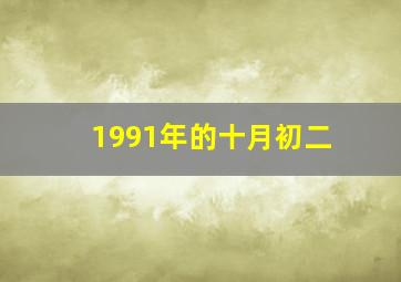 1991年的十月初二