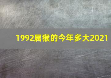 1992属猴的今年多大2021