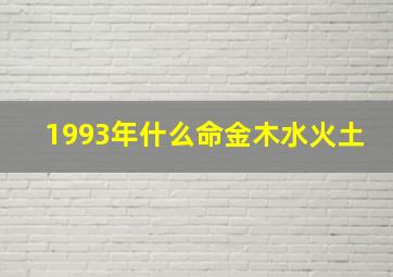 1993年什么命金木水火土