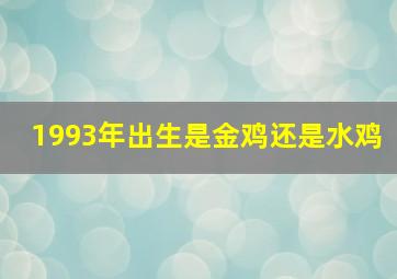 1993年出生是金鸡还是水鸡