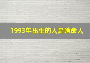 1993年出生的人是啥命人