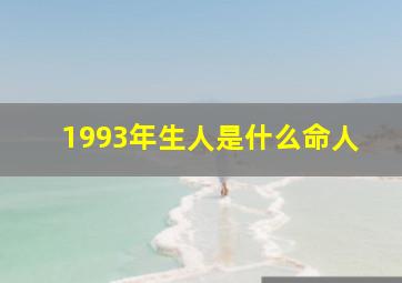 1993年生人是什么命人