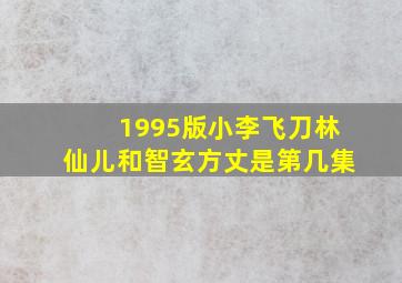 1995版小李飞刀林仙儿和智玄方丈是第几集