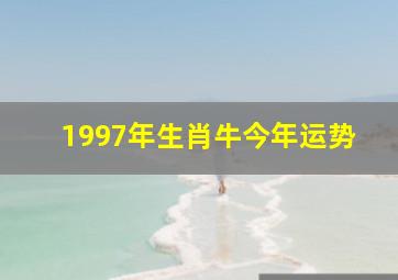 1997年生肖牛今年运势