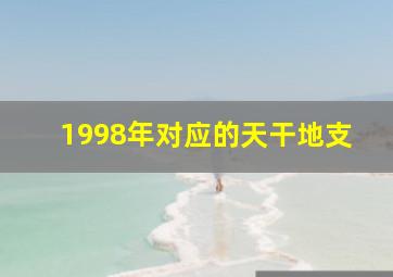 1998年对应的天干地支