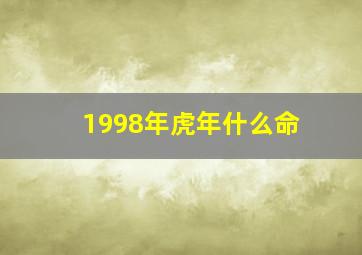 1998年虎年什么命