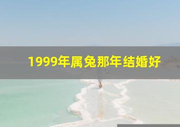 1999年属兔那年结婚好