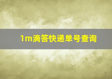 1m滴答快递单号查询