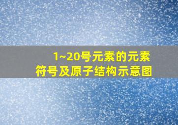 1~20号元素的元素符号及原子结构示意图