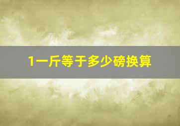 1一斤等于多少磅换算