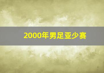 2000年男足亚少赛