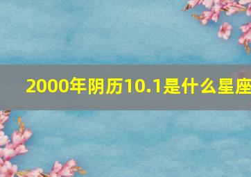 2000年阴历10.1是什么星座