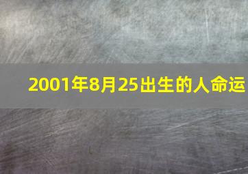 2001年8月25出生的人命运