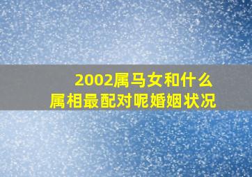 2002属马女和什么属相最配对呢婚姻状况