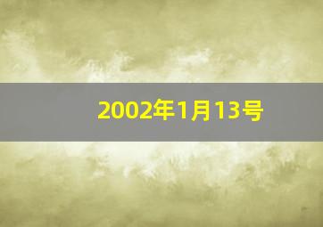 2002年1月13号