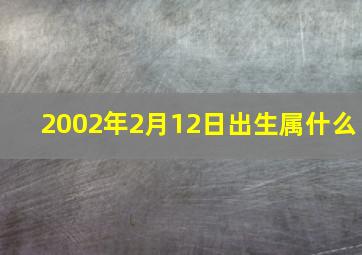 2002年2月12日出生属什么