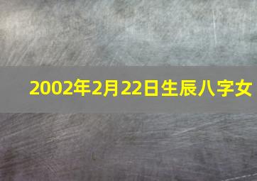 2002年2月22日生辰八字女