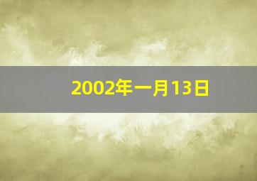 2002年一月13日