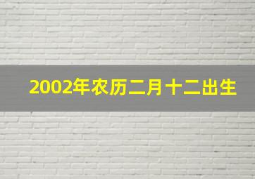 2002年农历二月十二出生