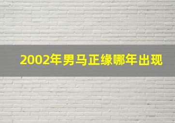 2002年男马正缘哪年出现