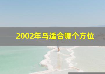 2002年马适合哪个方位