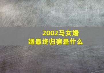 2002马女婚姻最终归宿是什么